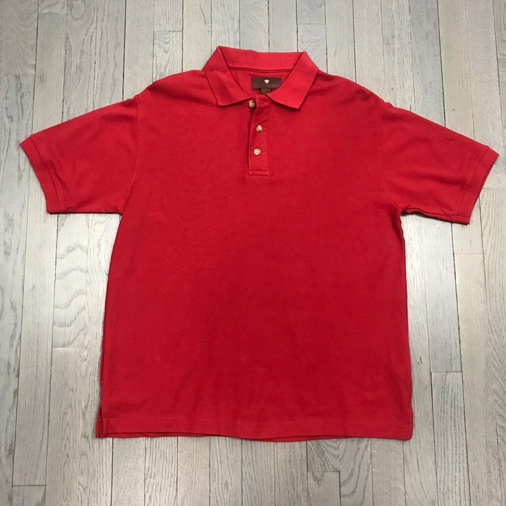 Toscano Men's Small Red Short Sleeve Polo Shirt